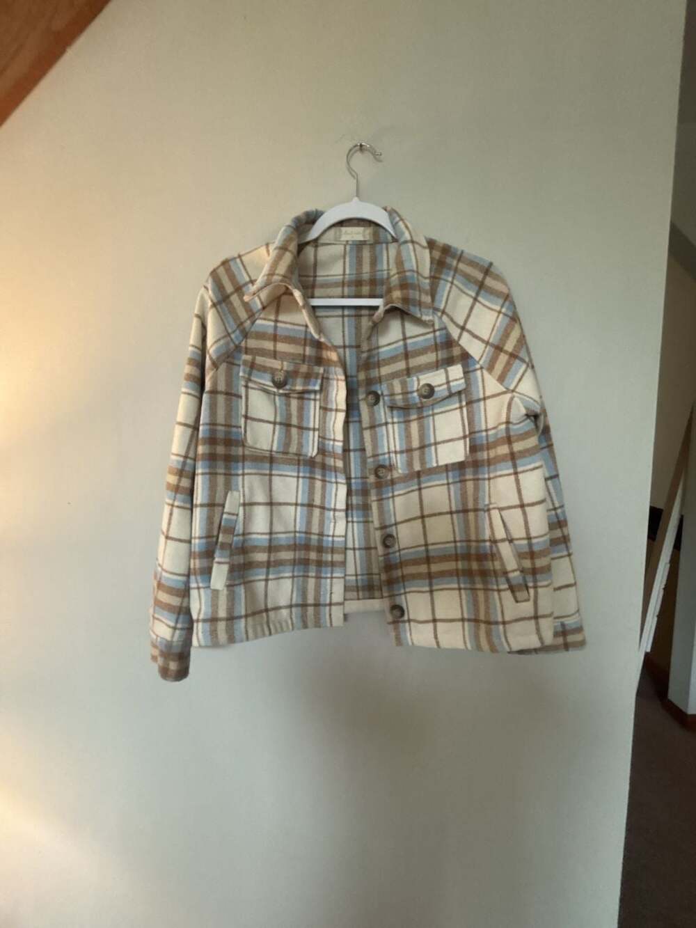 Attard State Plaid Long Sleeve Jacket with Patch Pockets